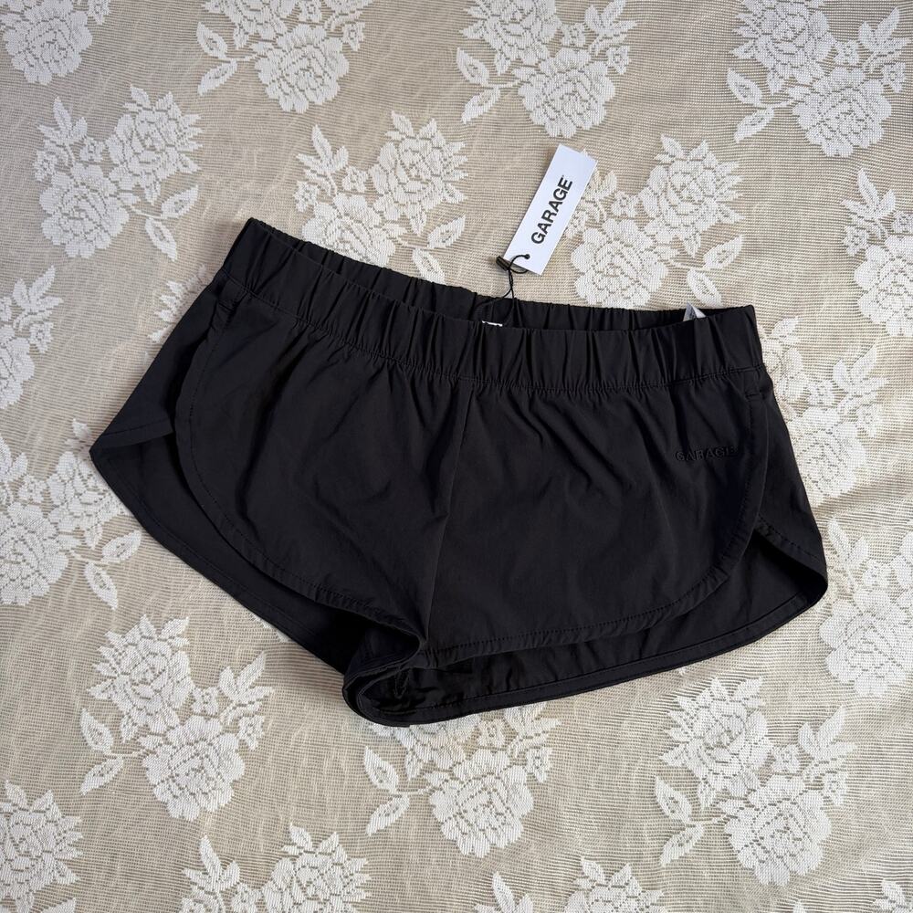 Garage Nylon Dolphin Shorts Black Size XS NWT